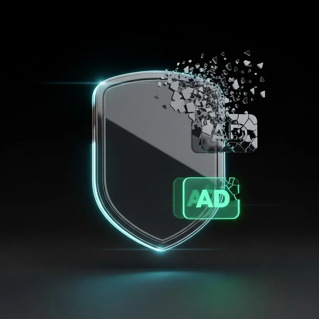 A shield featuring the word "ad" prominently displayed in the center.
